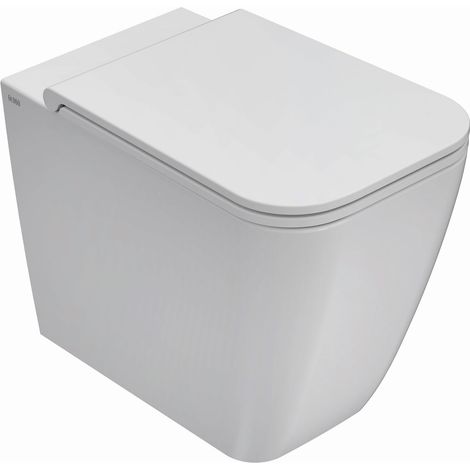 WC à poser en céramique 56x36 cm Globo Stone ST001BI  Blanc - Céramique - Standard (1/4)