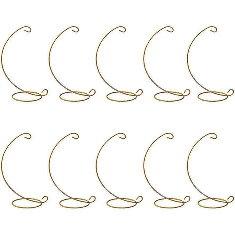 Lot de 10 supports en fer rétro pour décorations suspendues, présentoirs pour plantes, mini-supports paysagers en forme de L (1/5)