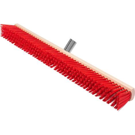 Large Industrial Broom 80 cm, Wooden Head, Metal Holder, No Handle, Indoor/Outdoor (1/5)