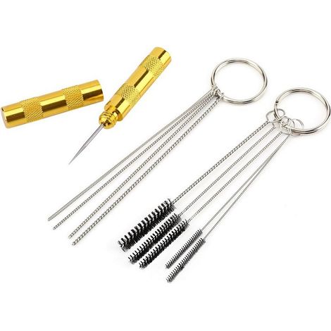 En stock : brosse de nettoyage pour carburateur, aiguille de nettoyage, kit d’outils pour carburateur de moto, pistolet pulvérisateur, aiguille de nettoyage