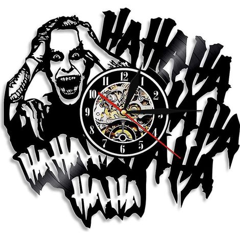 Horloge murale en vinyle Batman et Joker de 30 cm, style rétro, pour la décoration intérieure. (1/2)
