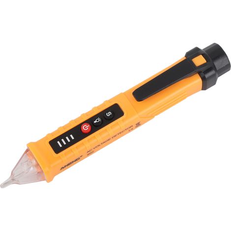 Détecteur de tension alternative, testeur de courant, stylo à induction domestique, testeur intelligent pour électricien, alarme sonore et lumineuse, jaune (1/5)