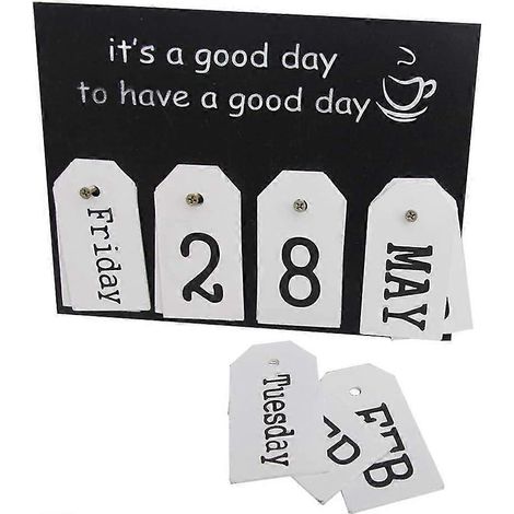 Calendrier perpétuel de bureau à suspendre, décoration murale, compatible avec bureau, café et maison (1/5)