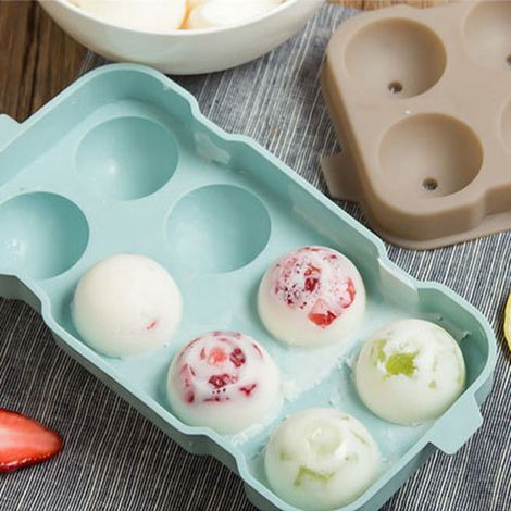 Kreative DIY-Whisky-Eiswürfelform, kugelförmige Silikon-Eiswürfelform mit 6 Mulden (1/5)