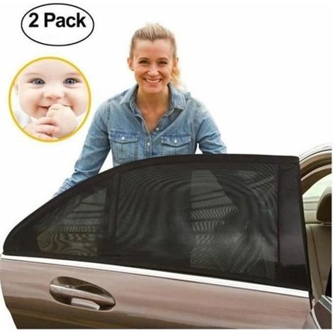 (Schwarz) Auto-Sonnenschutz – Baby Cakes – 113 cm x 51 cm – UV-Schutz – 2-teilig – Kindersicherheit (1/4)