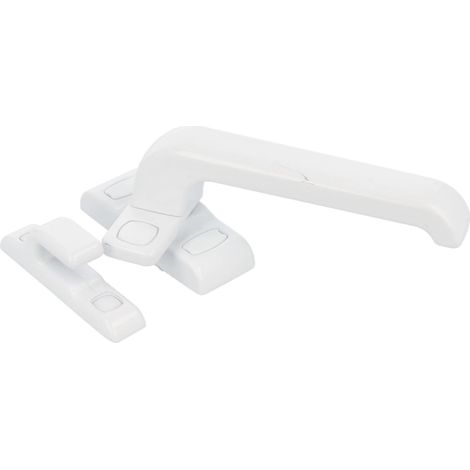 AMIG Béquille pour crémone en aluminium GAMMA 122 x 70 mm Aluminium Blanc - Droite (1/5)