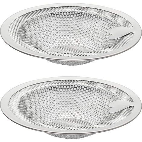 Colador de fregadero de cocina de 2 piezas con forma de corazón, filtro de fregadero de acero inoxidable, rejilla para fregadero, tapón de fregadero de cocina, colador de desagüe, cesta para fregadero (1/5)