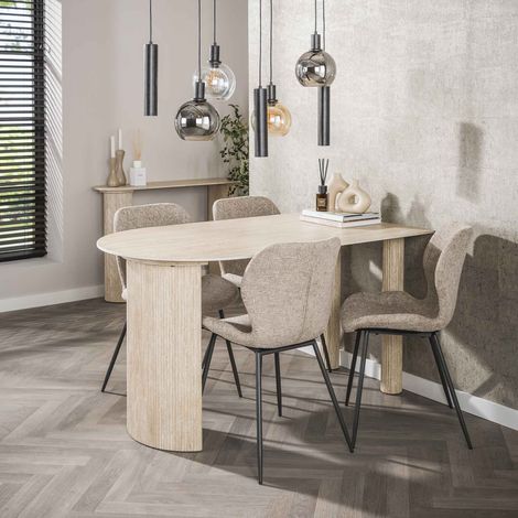 Archon Moderne Esstisch Keramik-Travertin 140x80 cm