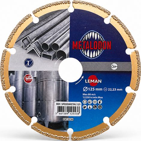 Disque diamant MEGALODON Spécial Métal - Hautes performances - Disque professionnel très longue durabilité - Pour aluminium, acier - (1/4)