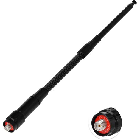 1 Antenne télescopique, double bande VHF UHF, connecteur SMA femelle, pour radios portables, extérieur