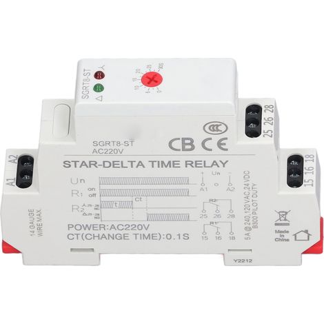 5A 220V AC Hilfs-Zwischenrelais mit Sicherheits-LED-Anzeige (1/5)
