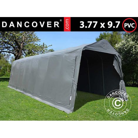 Zeltgarage PRO 3,77x9,7x3,18m PVC, Grau - Dancover