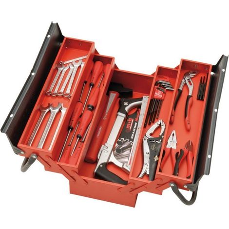 Boîte a outils 5 cases 450mm garnie 40 pièces - MOB (1/3)