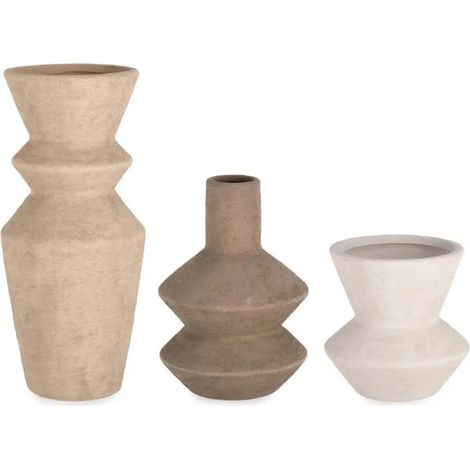 Set 3 vasi decorativi Rudig tondi assortiti H10,5-23,5 cm (1/3)