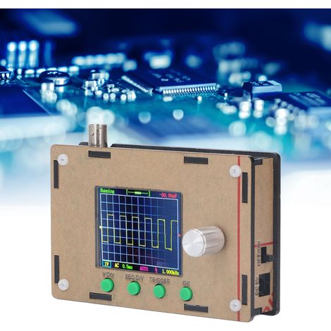Das DSO328 ist ein tragbares digitales Oszilloskop mit einem 2,4-Zoll-LCD-Bildschirm, einer Bandbreite von 200 kHz, einer Abtastrate von 1 MSa/s und einer 9-V-Gleichstromversorgung. (1/5)
