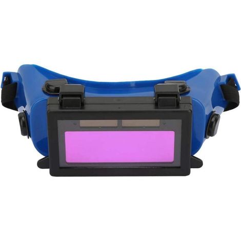 Lunettes de soudage à assombrissement automatique pour la sécurité des soudeurs, lunettes de soudage à verres bleus pour le soudage électrique et la construction (1/5)