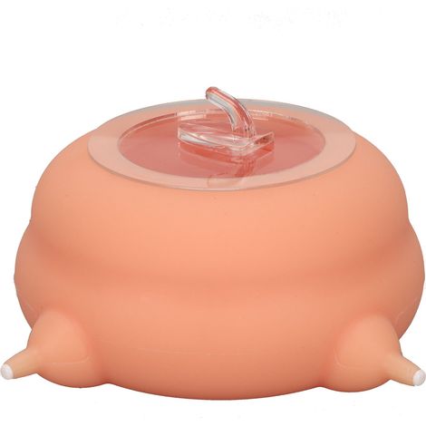 Gamelle pour chiots 200 ml, station d'allaitement simulée avec ventouses, rose, pour plusieurs chiots (1/5)