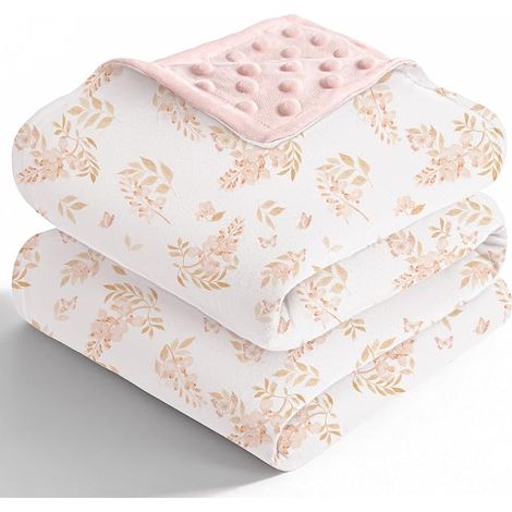 Baby Blanket Seasons Baby Blanket for Newborn Baby Blanket for Pram and Baby Beds for Boys and Girls 75 x 100 cm Flower (1/5)