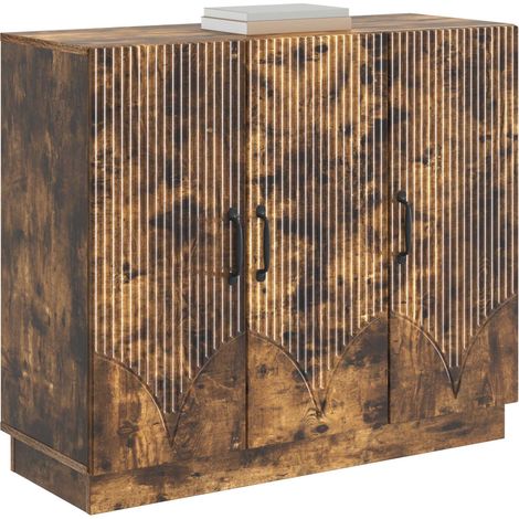 Maison Exclusive - Credenza Rovere Fumo 89 x 34,5 x 77 cm Legno ingegnerizzato