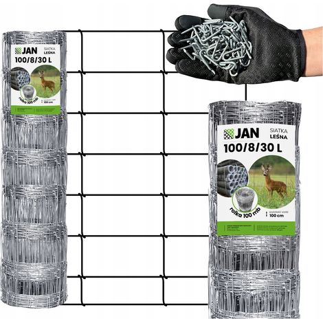 Clôture en grillage forestier, hauteur 100/8/30 L, 100 m offerts pour le jardin