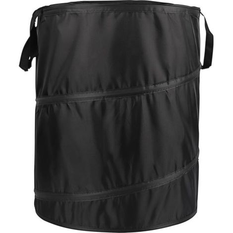 (90 l)noir Sac à déchets de jardin, en tissu Oxford, pliable, résistant, avec poignées, pour déchets de jardin, réutilisable (1/5)