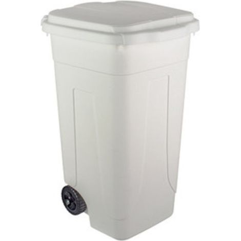 PATTUMIERA 80 L C/RUOTE BIANCO