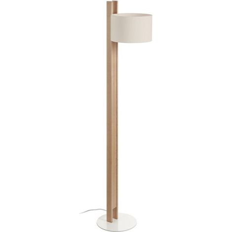 Floor lamp COMPACT E27 40W Legno di faggio Eco Beige (1/3)