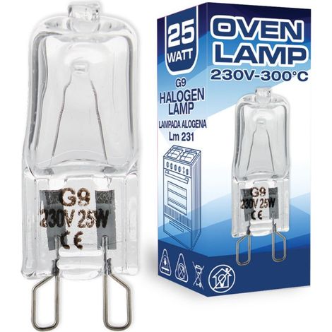 LAMPADA FORNO 300° ATTACCO  G9 25 W 230V  UNIVERSALE