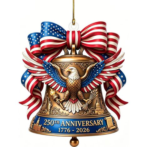 New United States 250th Anniversary Acrylic Pendant, Independence Day Gift, July 4th Decoration, Style C - 10x10cm