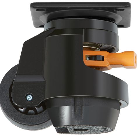 Pieds réglables pour établi, lot de 19, capacité 141,6 kg, roulettes pivotantes 360° avec poignée améliorée, usage intensif, hauteur 6,3 cm. (1/5)
