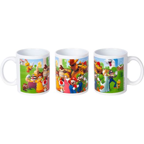 Super Mario Mushroom Kingdom Keramik Tasse 315ml Mehrfarbig