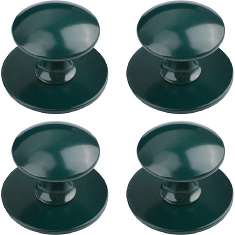 Boutons de placard adhésifs, boutons de placard de cuisine auto-adhésifs, poignées de tiroir, 4 pièces (vert foncé)