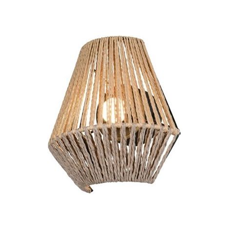 Trio Lighting Aplique de pared natural LIRA batería recargable USB y función táctil 4 niveles 1,5W 140lm 3000K IP20