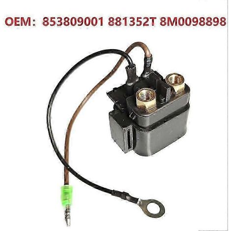 Magnetventil/Relais-Baugruppe für Mercury Mariner Außenbordmotoren 8 PS, 9,9 PS, 25 PS, 30 PS, Teilenummer: 853809001, 8M0098898, Schwarz, SZRH AV