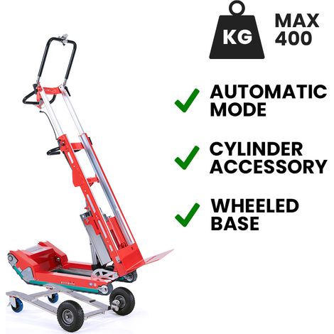 Carretilla sube escaleras eléctrica Skipper para transporte de bombonas con base con ruedas batería AGM estándar 400 kg (1/5)