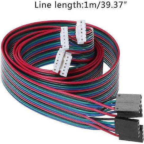 câbles de 100 cm à 4 broches pour moteur pas à pas NEMA 17, connecteur XH2.54, compatibles avec les imprimantes 3D. (1/5)