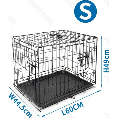 Cage en fil métal flexible, large porte et base anti-dérapante, stable pour chiens