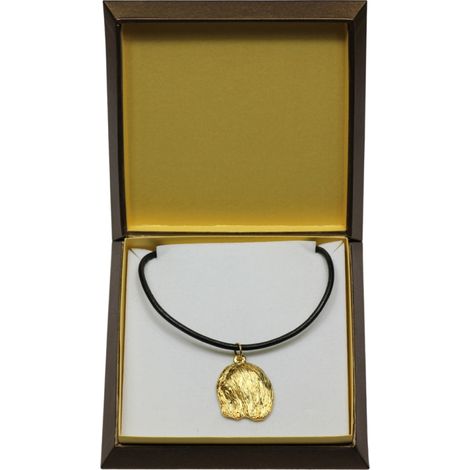 Lhasa Apso – Hundehalskette in Geschenkbox, vergoldeter Anhänger für Hundeliebhaber, beeindruckendes Schmuckstück von Art-Dog (1/5)