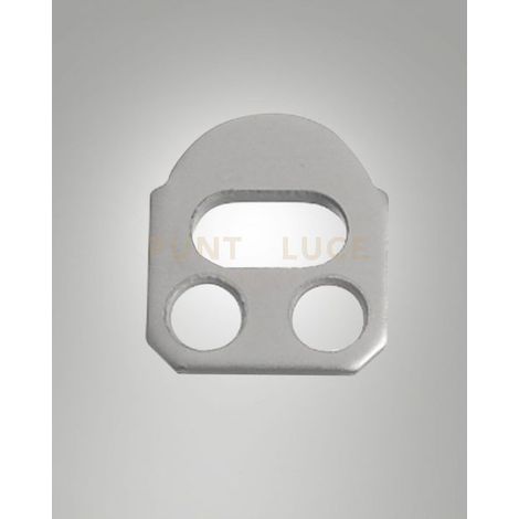 6407-50-001 TAPPO PIATTO ALLUMINIO ANODIZZATO NATURALE L.16MM CON FORO