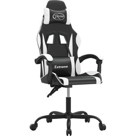 Maison Exclusive - Sedia da Gaming Nero e Bianco in Similpelle