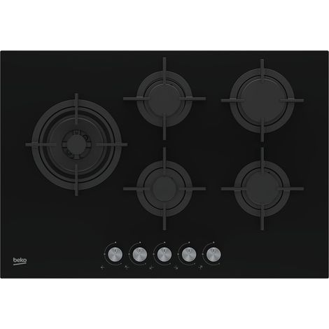 Beko HILL 75222 S. Colore del prodotto: Nero, Posizionamento dell'apparecchio: Da incasso, Dimensione della larghezza del piano cottura: 75 cm. Tipo di controllo: Manopola, Posizione d... - HILL75222S