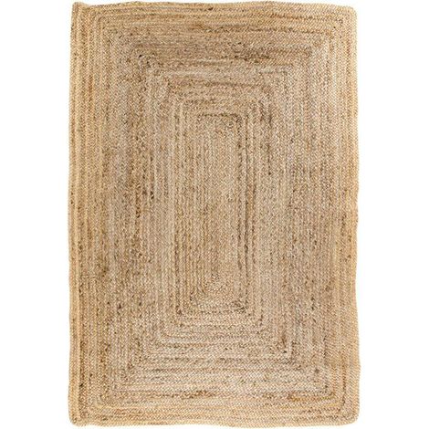 Tapis en jute tressée 180 cm - format rectangulaire, esprit bohème FEZ