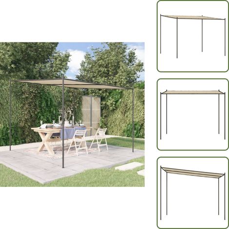 Belvédère beige 3x3 m 180 g/m² tissu et acier - Abri Extérieur - Gazebo - Parasol - Tente Événement - Abri Jardin (1/5)