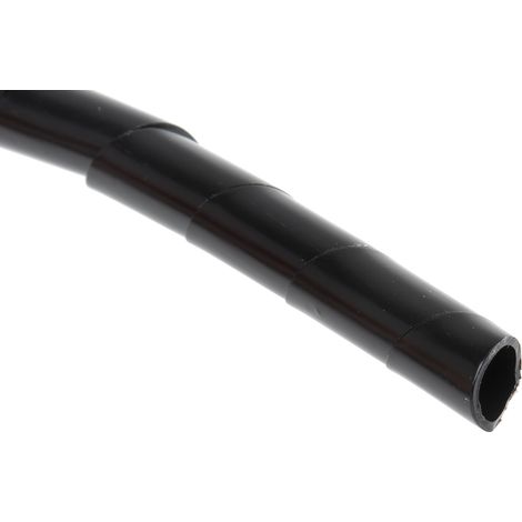 Gaine de câble spiralée RS PRO, Ø 6mm 8mm, en Polyéthylène Noir ( Prix pour Bobine de 3 Mètres ) (1/2)