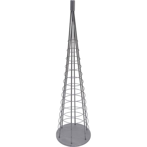 [NUNCA USADO] Árbol decorativo HHG-466, árbol de Navidad, árbol decorativo, decoración navideña, árbol de Navidad para decorar, metal, 115 cm, color plateado