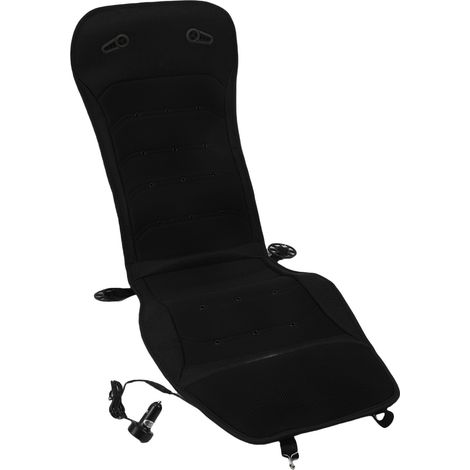 Coprisedile per auto rinfrescante con 2 ventole, 24 uscite d'aria, DC 12/24V, controllo continuo della velocità del vento con un clic, ventilato, cuscino rinfrescante per auto, marrone (1/5)