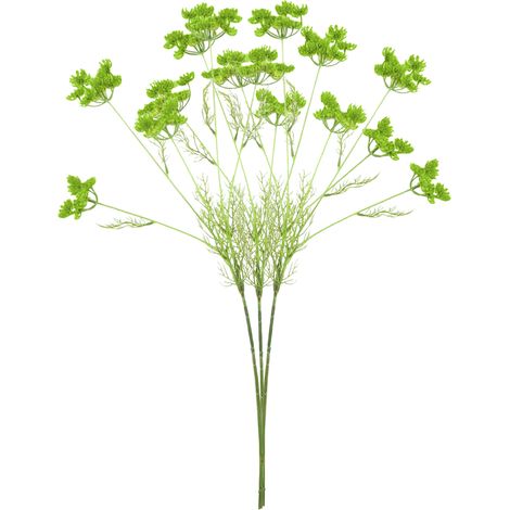 Decoración floral artificial, juego de 3 piezas, flor de encaje, 5 cabezas, bambú verde, decoración interior curva. (1/5)