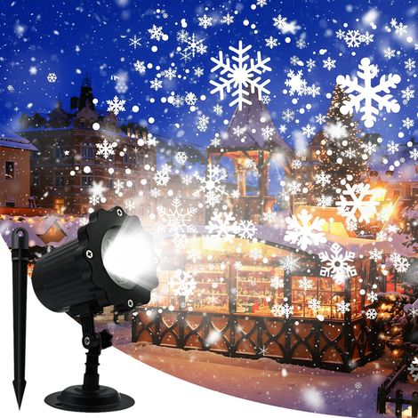 Projecteur Neige - IP65 Étanche - 4 Motifs Animés - Rotation 270° - Usage Intérieur Extérieur - 1 Pièce (1/5)