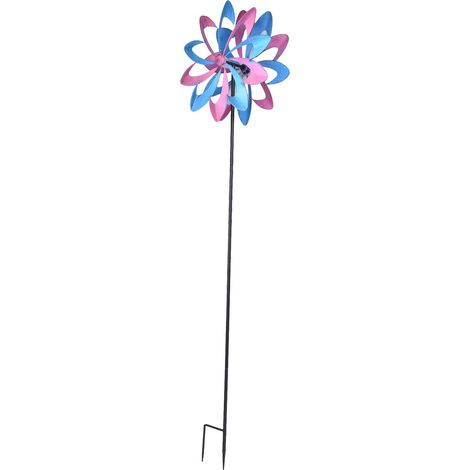 Girouette de jardin en métal double couche, idéale pour la décoration de votre pelouse et de votre jardin. (1/5)