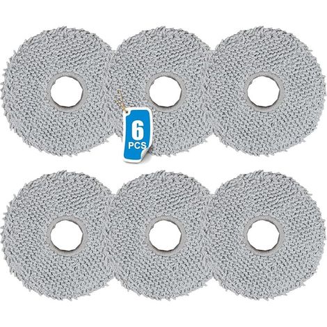 Lot de 6 chiffons de nettoyage pour robot aspirateur iRobo t Roomb a Plus 405 Combo +, Plus 505 Combo, accessoires de balai en microfibre lavables (1/4)